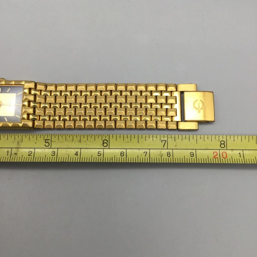 Vintage Elgin Womens Watch 22mm Gold Tone Bracelet FM615-040 New Battery 7.75